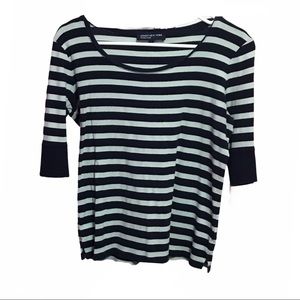 JONES NEW YORK Signature Stripes top shirt/ Sz: M